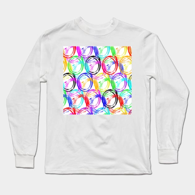 Brush strokes, neon colors Long Sleeve T-Shirt by ilhnklv